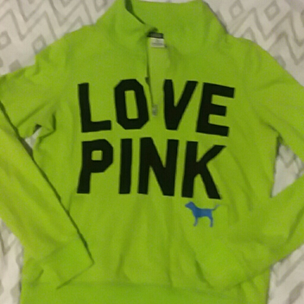 Pink Victoria's Secret quarter zip sweatshirt